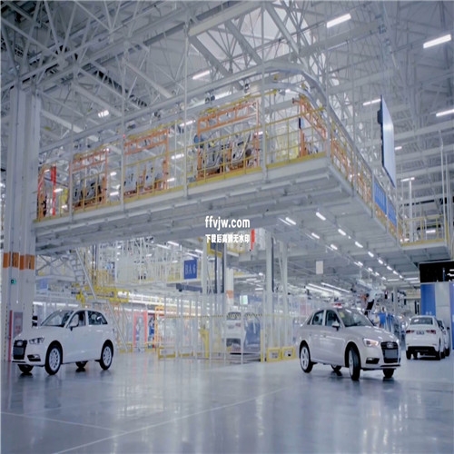 汽车生产线 汽车自动化生产车间 新能源汽车生产流水线视频素材