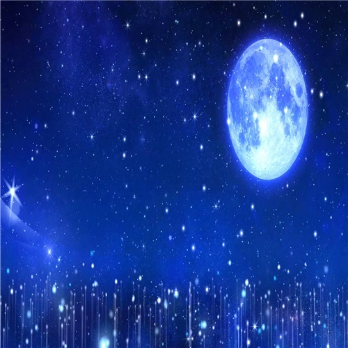 天之大成品歌曲母爱月光下的妈妈背景梦幻星空粒子树LED视频素材A131