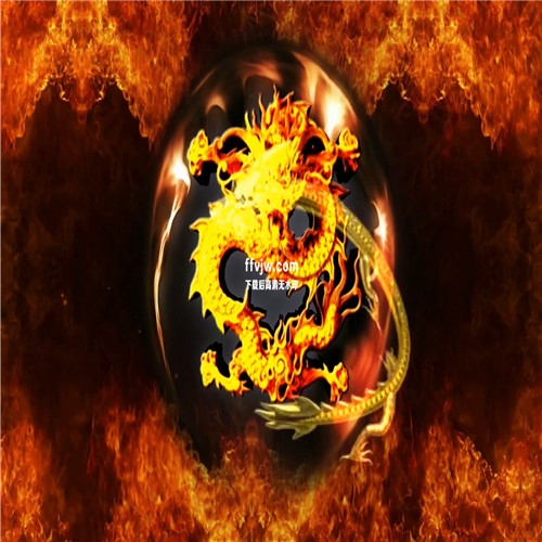 龙的传人古典水墨金龙火焰 LED大屏幕武术功夫晚会舞台背景视频A314