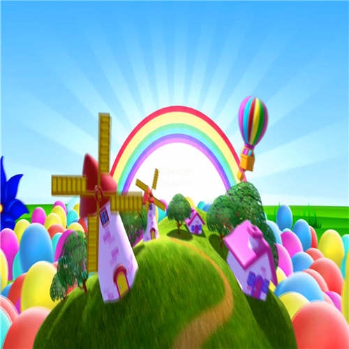 彩虹的约定表演视频背景通用动画卡通儿童晚会LED大屏幕背景素材A262