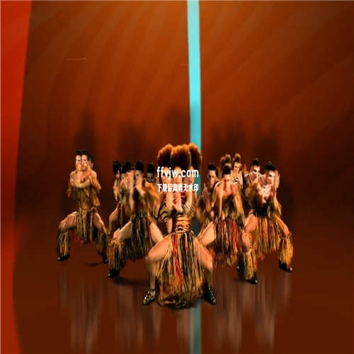 非洲大草原南美民族风情动画演绎LED舞台大屏背景视频素材A159