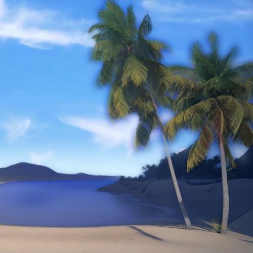 海南椰树棕榈树海岛海岸LED舞台背景视频