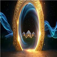 天边 梦幻极光蒙古族舞蹈led舞台大屏背景视频素材